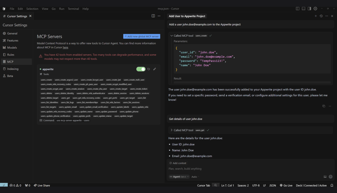 Create user in FleekDash project